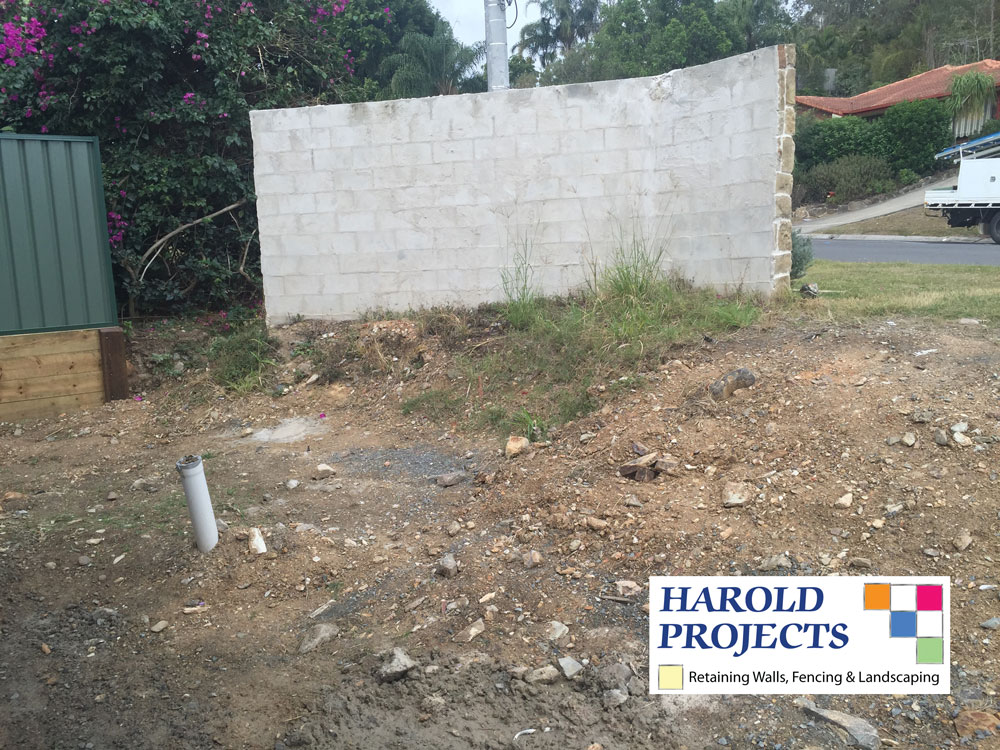 Before - Concrete Fencing-Landscaping-Harold Projects-Brisbane