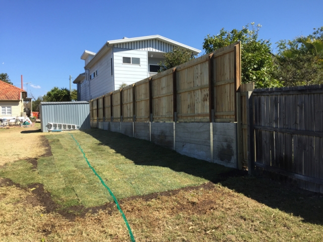 Retaining Wall and Fence on Top at back of property by Harold Projects, Mount Gravatt